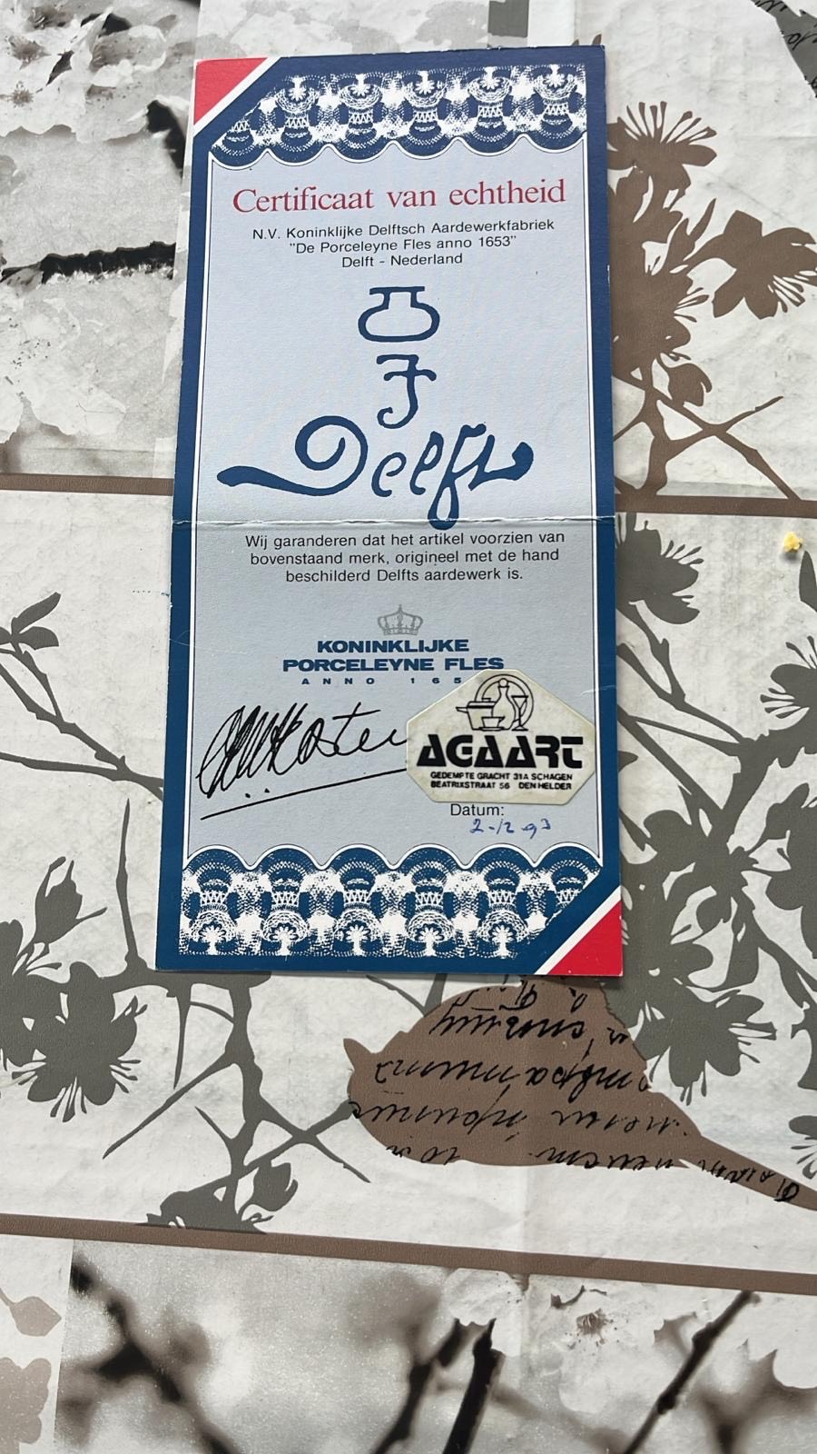 Certificaat achterkant